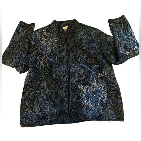 Coldwater creek embroidered jacket size large - Picture 1 of 6